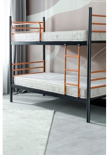 Einstein Metal Ranza + 2 Adet Bambo Yatak 90x190 Cm Tek Kişilik Yataklı Ayrılabilir Metal Ranza 90 x 190 Einstein Metal Ranza + 2 Adet Bambo Yatak 90x190 Cm Tek Kişilik Yataklı Ayrılabilir Metal Ranza 90 x 190