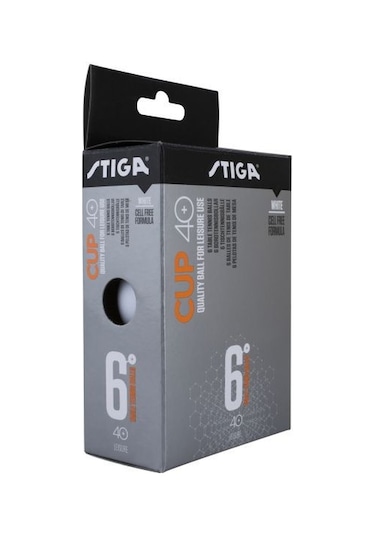 Stiga Cup 6lı Masa Tenisi Pinpon Topu Beyaz 1110-2510-06