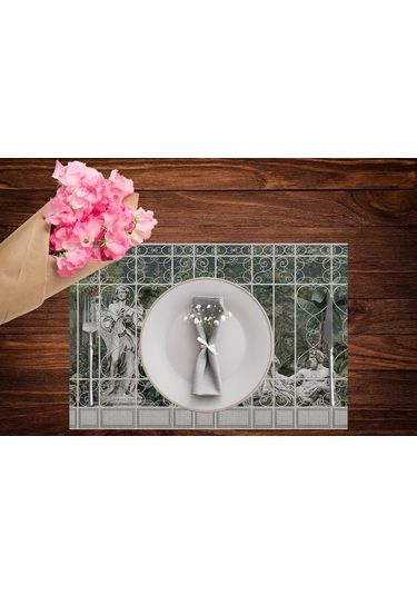 Modern Heykelli Amerikan Servis 4'lü Set Çok Renkli