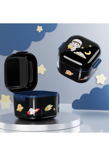 Dolıty Ortodontik Saklama Kutusu Su Geçirmez Toz Kare-siyah