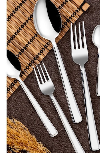 Cooker 60 Parça Milas Paslanmaz Çelik Çatal Kaşık Seti Ckr2185 Çelik