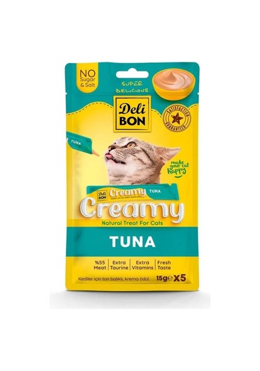 Delibon Creamy Ödül Maması Ton Balıklı 15gr 5li Paket