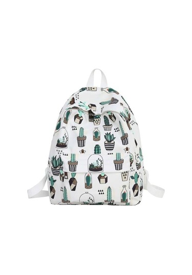 Lebıhmurah Wbp2113 Üniversite Rüzgar Sevimli Kaktüs Sırt Çantası Küçük Taze Öğrenci Sırt Çantası Moda Karikatür Baskı Sırt Çantası Çok Renkli