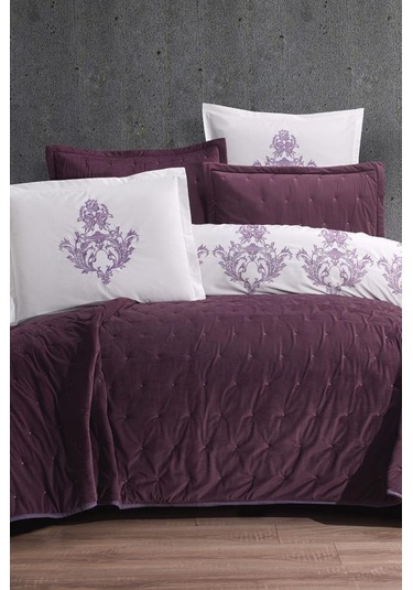 Çeyiz Diyarı La Donna 10 Parça Çeyiz Seti Mürdüm Mürdüm