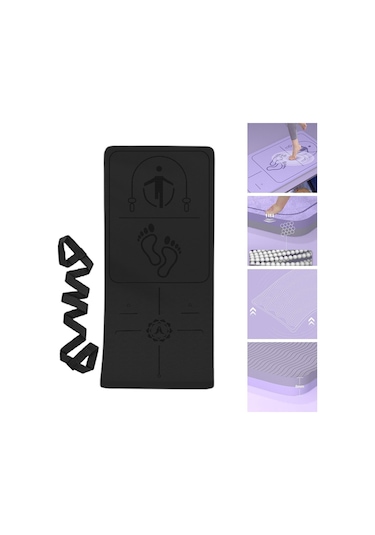 Suntek Atlama İpi Mat Şok Emme Egzersiz Pilates Ev Spor Salonu Siyah