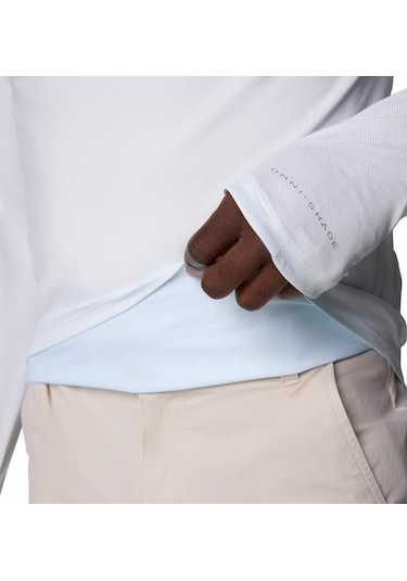 Summit Valley Half Zip Erkek Uzun Kollu Tişört-7853 Beyaz