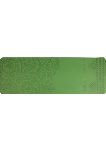 Ranyeek Tpe Materyal Yoga Minderi 183x61x0.6cm, Antrenman İçin Anti-kayma, Su Geçirmez, Temizlenmesi Kolay + Ağ Çantası Koyu Yeşil + Siyah Koyu Yeşil - Siyah