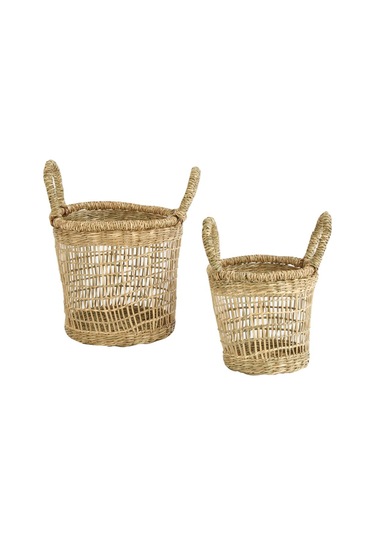 Vitale 2'li Hasır Sepet Takımı Ak.jj0032 Hasır