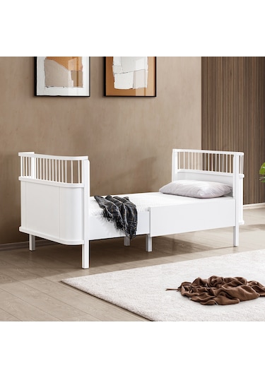 Mdf Beşik Trend Büyüyen Beşik 90x130 Trend Karyola 90x190 - Beyaz