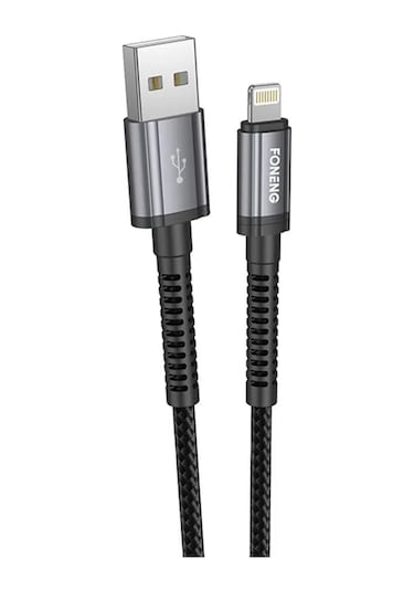 Foneng X83 Usb-a To Lightning Örgü 1m Data Ve Şarj Kablosu