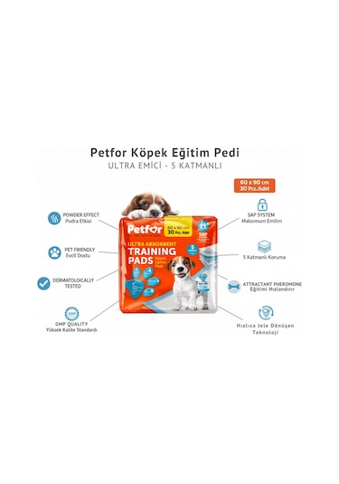 Petfor Köpek Eğitim Pedi 60x90 90 Adet