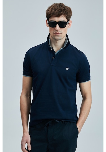 Lufian Erkek T Shirt 111040206s2 Lacivert-lacivert Lacivert-Lacivert