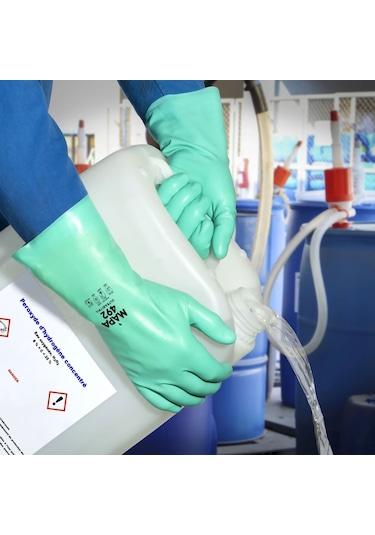Ultranitril 492 Kimyasal Solvent İş Eldiveni 32 Cm No:9