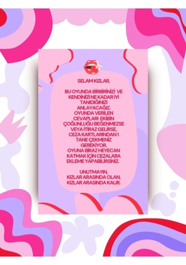 Fun Fusion Kızlar Arasında Kart Oyunu Parti Oyunu