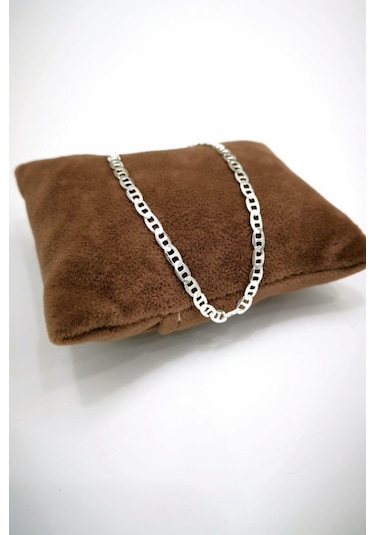 Omar Silver Unisex Barlı Gümüş Bileklik 3,5 Mm Beyaz