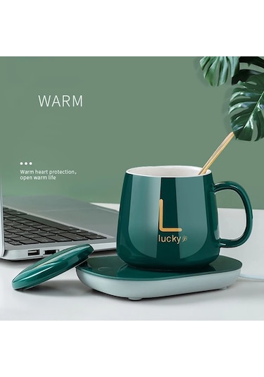 55 Kahve Kupa Isıtıcı Ped Bardak Isıtıcı Coaster Sabit Sıcaklık Isıtma Usb Pink Pad No Cup Usb Plug Pembe