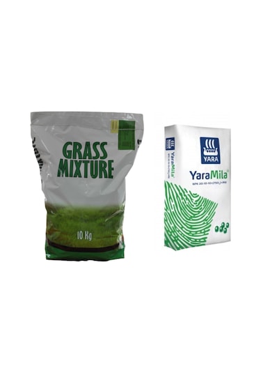 6'Lı Karışım Çim Tohumu 10 KG + Çim Gübresi 10 KG