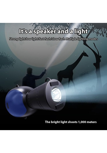 Ranyeek Dv-660 Mavi Güneş Enerjili Bluetooth Hoparlör - Dış Mekan İçin Taşınabilir, El Feneri Özelliği İle 10w Ses Gücü