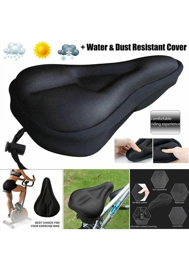 Fochsia 01 Kırmızı Tarzı Yumuşak Kalın Bisiklet Koltuk Nefes Alabilen Sele Kılıfı - 29cm X 19cm X 2,9cm Altın