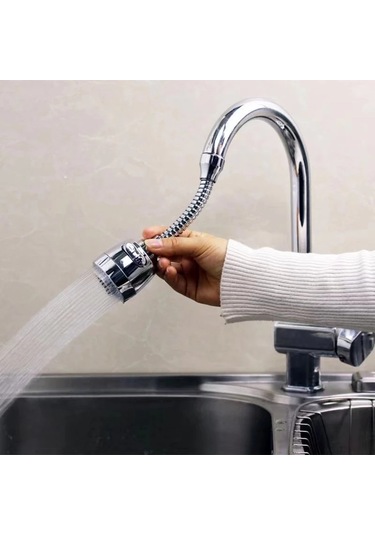 Suofeng Stainless Steel 360 Döner, 2 Modlu Duş & Darbe , Su Filtreli, Özel Arayüzlü, Su Tasarruflu, Çarpıtmaz, Geniş Kullanıma Uygun Faucet Ekranı GÜMÜŞ