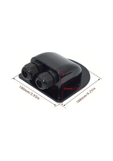 Trendooze 2+1 Beyaz+siyah Çift Delikli Rv Güneş Paneli Bağlantı Kutusu Su Geçirmez