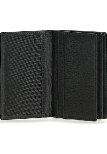 Lufian Cate Erkek Deri Kartlık Siyah Siyah 112240009100100 Siyah