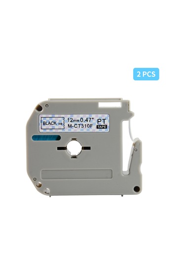 Yuntech01 12mmx8m Pet Etiket Bandı, Brother Pt-65 Uyumlu, Isı Transfer Teknolojisi, Suya Ve Yağa Dayanıklı, Kolay Çıkarma Arka Yapı, 2 Adet Paket