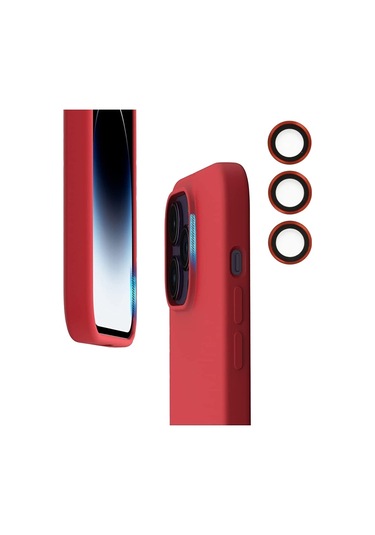 İphone 15 Pro Max Kılıf Kamera Lensli Lansman Silikon Kapak