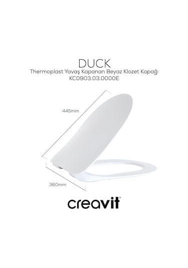 Fe320 Free Asma Kanallı Klozet, Yavaş Kapak