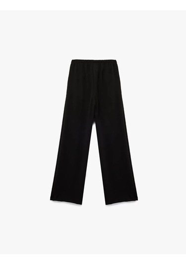 Koton Beli Lastikli Cep Detaylı Basic Siyah Kız Çocuk Pantolon 6wkg40074ak Siyah