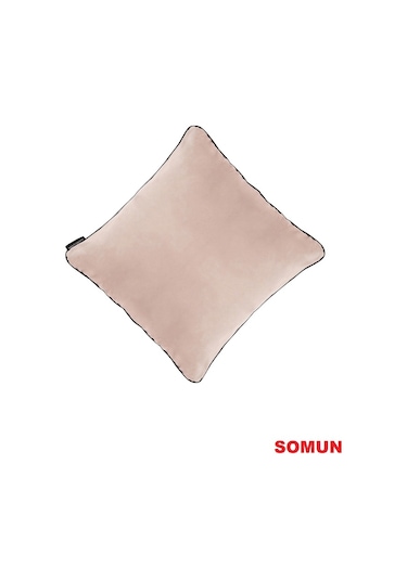 Yaratıcı Tasarım Kadife Kumaşa Biyeli Yastık Kırlent Kılıfı