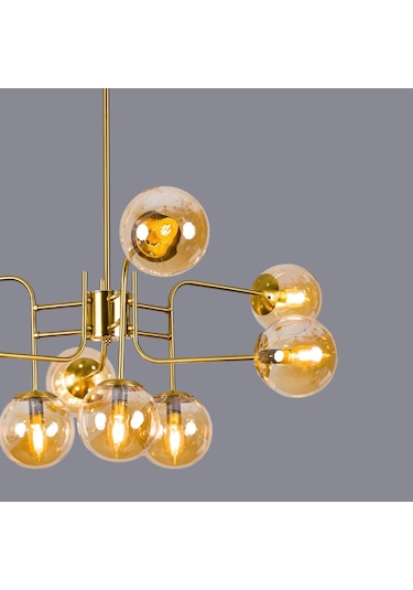 Chiaro 9'lu Glop Avize Gold