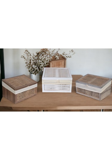 Ahşap Ekmeklik Yıkanabilir Bezli Beyaz