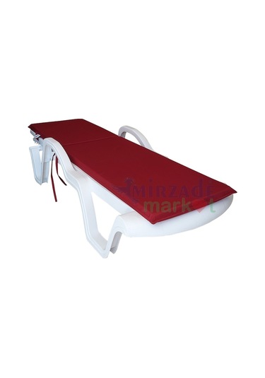 Mirzademarket Şezlong Minderi Standart Su Geçirmez Malzeme-Bordo
