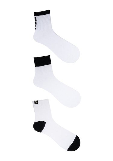 The Socks Company 3 Çift Kadın Beyaz Tenis Çorabı Beyaz