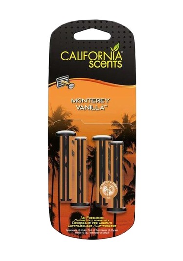 California Scents® Vent Stick "Montry Vanilla" Kalorifer Geçme Koku 4'lü Set