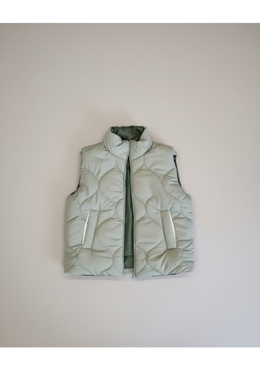 Yelekli Kız Çocuk 3'lü Takım Yeşil