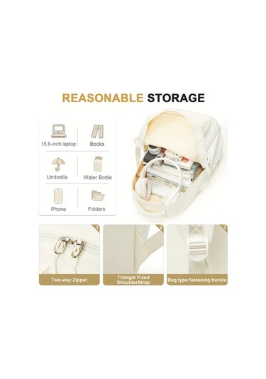 Wangxi Gri Kadınlar İçin Büyük Kapasiteli Çok Katmanlı Hafif Pratik Cepli Siyah Naylon Sırt Çantası Okul Seyahat Ve İş İçin İdeal Gri