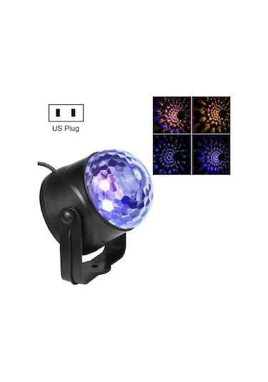 Sones Mgy-019 6w Uzaktan Kumanda Led Kristal Sihirli Top Işığı Renkli Dönen Sahne Lazer Işığı, Özellikler: Abd Tak Çok Renkli