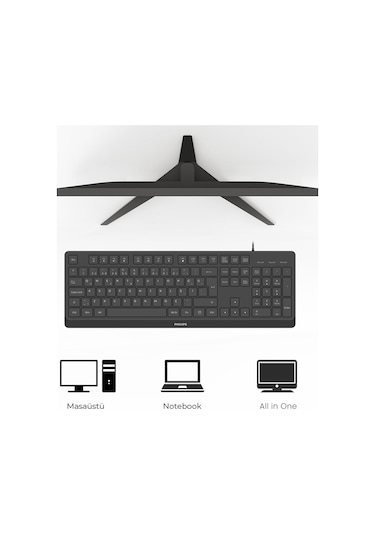 Philips Spk6238 Kablolu Türkçe Q Klavye Siyah