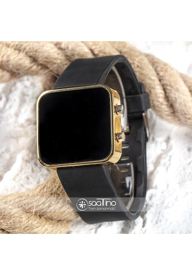 SPECTRUMWATCH LED Mini GOLD BLACK Unisex KOL SAATİ ST-303504