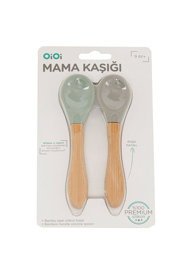 Oioi Mama Kaşığı River Green / Powder Grey OIO-1060023 Gri - Yeşil