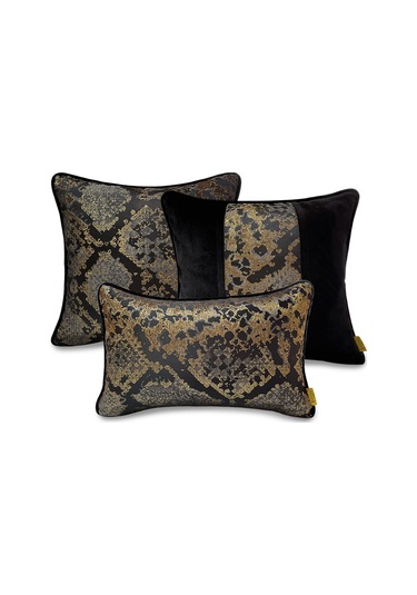 Tıny Kırlent Kılıfı Seti Hardal - Siyah