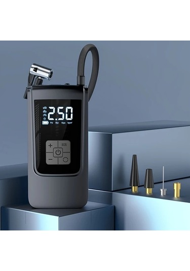 Xuweiwei Kablosuz Taşınabilir Hava Kompresörü Araba Lastik İnflatör 150 Psı Dijital Ekran Usb Şarj