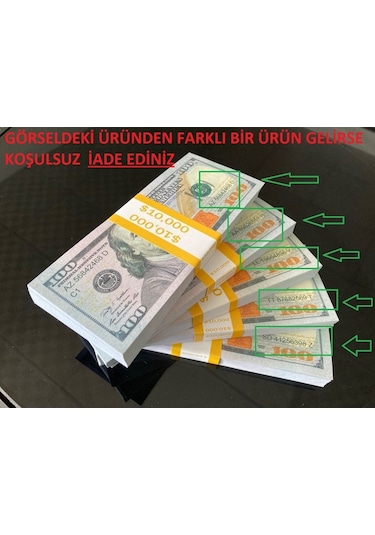 Aykar 300 Adet 100 Dolar Geçersiz Dizi Film Video Tiktok Çekimi İçin