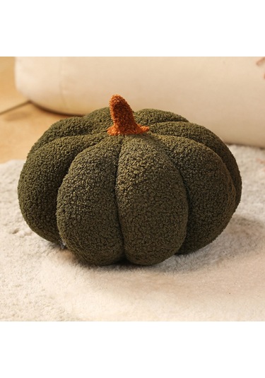 Yaozixa Koyu Yeşil Kürkü Puf Koltuk Yastığı - 23cm Yumuşak Pp Pamuk Doldurma - Oturma Odası Dekorasyonu Oyuncak Koyu Yeşil