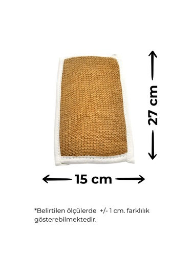 Doğal Jüt İp 3'lü Banyo Lifi Hamam Kese Seti Yüz + Vücud + Sırt - Set8