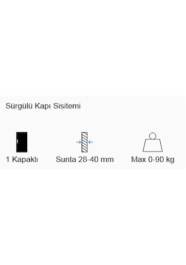 Mepa Sks 90 Sürgü Kapı Sistemi Gömme Beyaz
