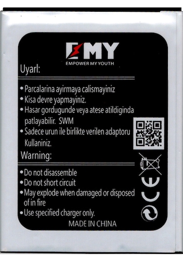 Vestel Venus V3 5580 Uyumlu Emy Batarya