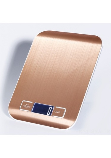 Besthome1 Ev Kullanıma Uygun Şarjlı Paslanmaz Terazi, 5kg/1g Hassas, Küçük Boy, Siyah/kahve Taraflı Çok Renkli